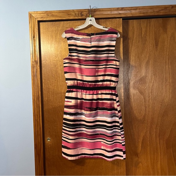 Loft Dress ~ pink black stripe, size M - Picture 3 of 3